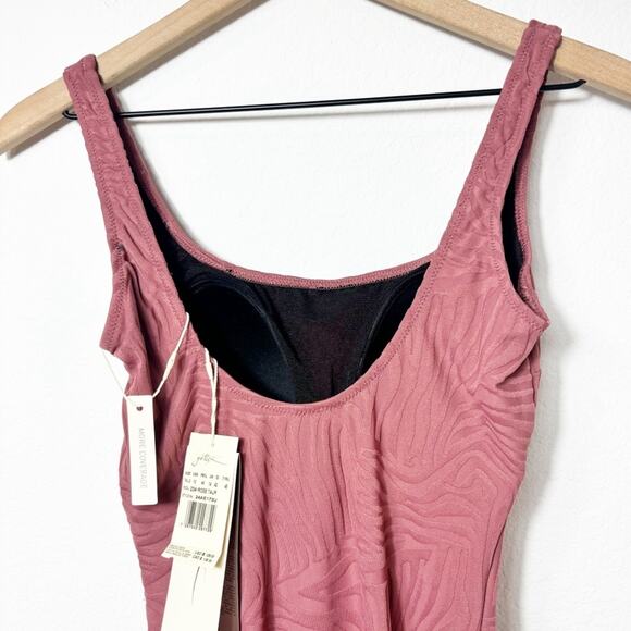 GOTTEX AFRICAN ESCAPE FULL COVERAGE SQUARE NECK ONE PIECE WOMEN SWIMSUIT SIZE 12 - Picture 3 of 7